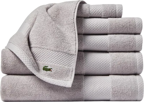 Vista 67 de Lacoste Heritage - Toalla de baño de 100 % algodón Supima, aloe, 30 x 54 pulgadas, altamente absorbente y de secado rápido, toalla de baño súper