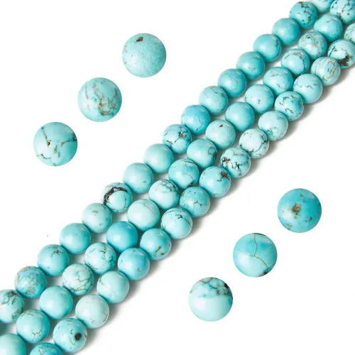 Vista 23 de 100 piezas de cuentas de amatista natural de 6 mm, cuentas de piedras preciosas redondas sueltas para hacer joyas