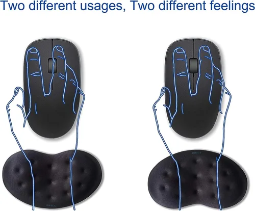 Vista 2 de BRILA Almohadilla de Soporte Ergonómica de Espuma Viscoelástica para Reposamuñecas de Ratón para Computadora, Laptop, Trabajo de Oficina