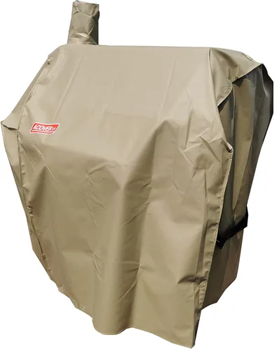 Vista 2 de Cubierta para parrilla para ahumador Char Griller 2823, 2123 600D, lona resistente al agua, para todo tipo de clima, cubierta de carbón para ahumar