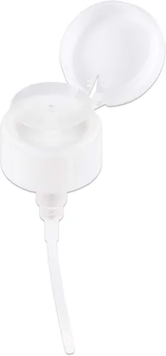 Vista 4 de Dispensador de bomba de empuje transparente de 7 onzas, botella recargable vacía con tapa abatible, para esmalte de uñas, viajes, embalaje