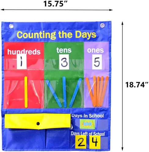 Vista 2 de Counting Caddie and Place Value - Tabla de bolsillo para aula, hogar, escuela, jardín de infantes, reuniones matutinas y lecciones de matemáticas
