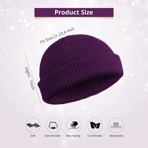 Vista 2 de SATINIOR Gorro de pescador con borde enrollable, gorro de pescador para hombres y mujeres