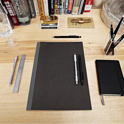 Vista 6 de Lápiz mecánico retráctil rOtring 800, 0.02 pulgadas, barril negro, Plateado (Silver Barrel)