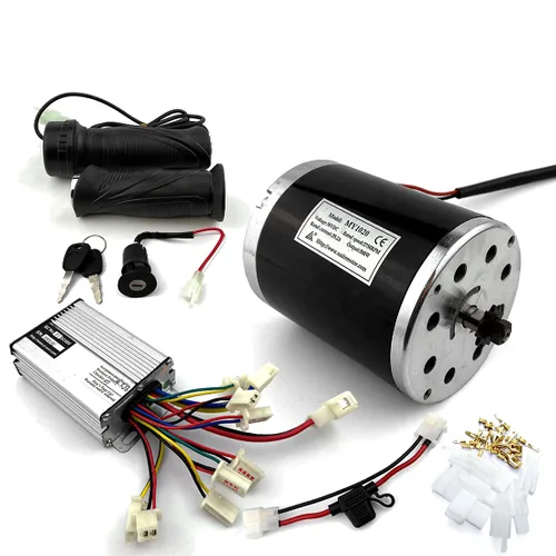 Motor de cepillo sin soporte de 800 W Go Kart Scooter Bike Minibike MY1020 Pocket Bike Controlador de 1000 W y acelerador de mango de fusible (kit