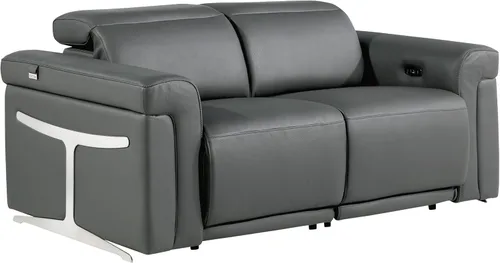 Vista 73 de Blackjack Furniture Mario - Silla eléctrica de cuero de grano superior con reposacabezas ajustables, cargadores USB para dispositivos, sofá