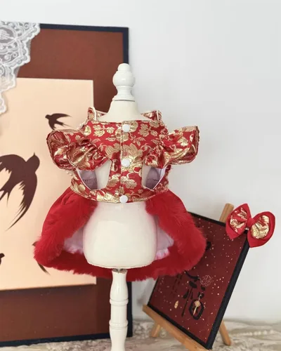 Vista 130 de Moda Vestido de Princesa de Encaje para Perro Cachorro Dulce para Perro EXTRAL Pequeño y Pequeño A-Negro XX-Pequeño