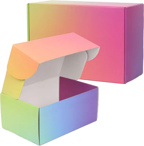 Vista 30 de Paquete de 30 cajas de envío rosas de 7 x 5 x 2 pulgadas para pequeñas empresas, cajas de correo pequeñas para embalaje de envío