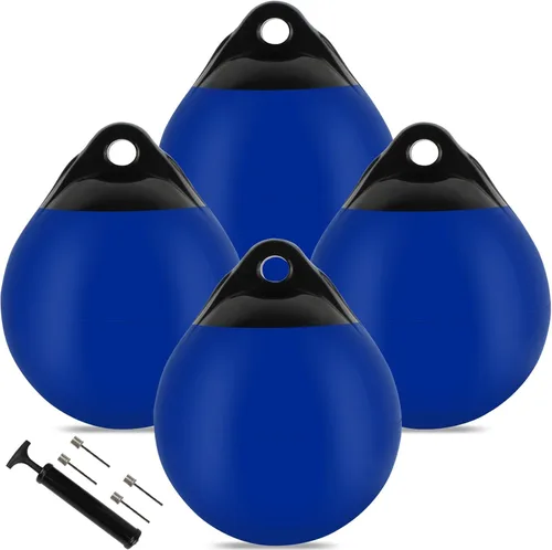 Vista 22 de Bolas de Boya de Barco de 10/12/15 Pulgadas, Boya de Ancla Flotante Redonda, Guardabarros de Barco Inflables de Vinilo, Boyas de Anclaje de Barco