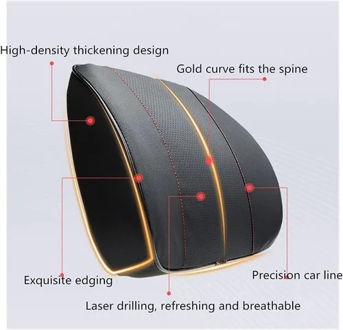 Vista 4 de ZHONGLI Almohada de apoyo lumbar de espuma viscoelástica, cojín de apoyo de espalda media/inferior, utilizado para asientos de automóvil, sillas