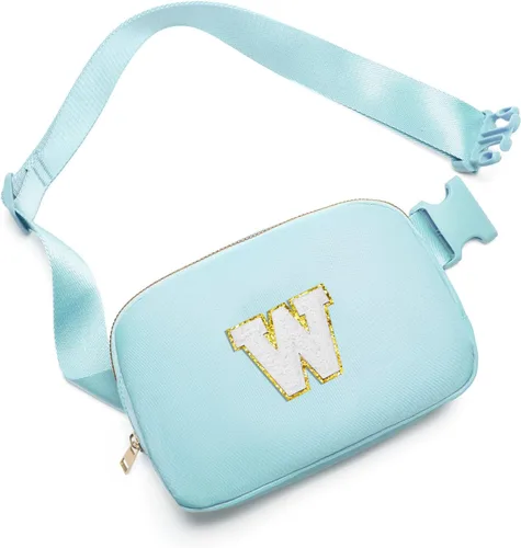 Vista 13 de Gitus Regalos de cumpleaños para niñas de 8, 9, 10, 11, 12, 13 años, cangurera personalizada, bolsa cruzada con letra inicial, bolsa para cinturón