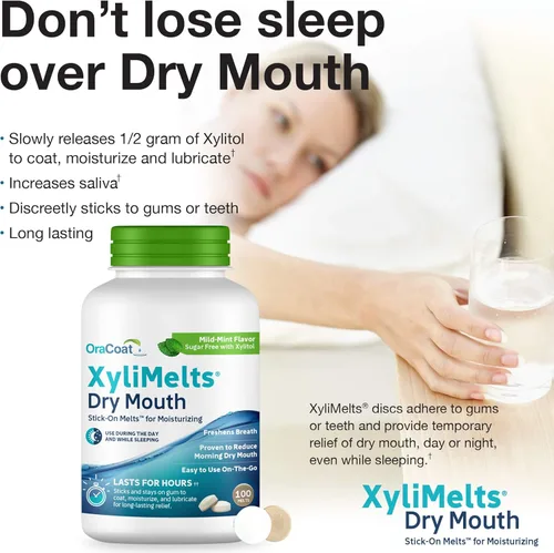 Vista 3 de OraCoat XyliMelts - Paquete de alivio bucal seco de menta suave, 100 unidades y canela, 40