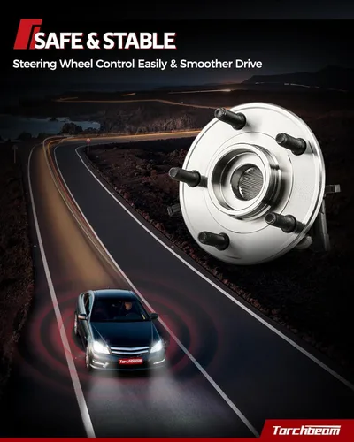 Vista 8 de Conjunto de cojinetes de buje de rueda delantera Torchbeam 513347 para Mazda CX-5 2013-2022, 2014-2021 Mazda 6 Rodamiento de rueda de 5 lengüetas