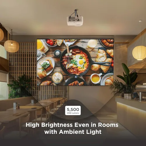 Vista 3 de ViewSonic Proyector láser LS740HD de 5000 lúmenes 1080p con zoom óptico de 1.3x, Keystone H/V, ajuste de 4 esquinas y proyección de 360 grados