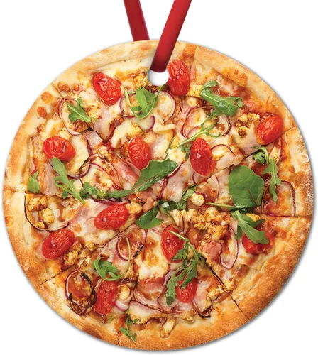 Adorno navideño de pizza italiana con mozzarella Navidad-11