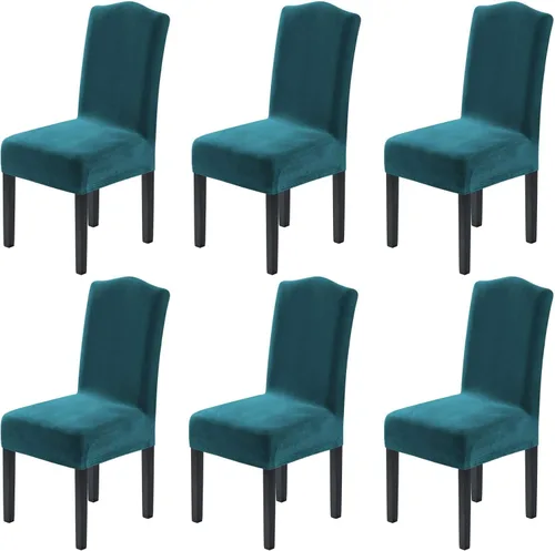 Vista 38 de H.VERSAILTEX - Fundas de terciopelo para sillas de comedor, juego de 2 fundas elásticas para sillas de comedor, fundas protectoras para sillas