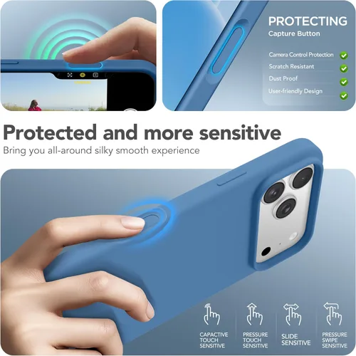 Vista 910 de GONEZ Funda magnética para iPhone 14, compatible con Magsafe, con protector de pantalla + protector de cámara, forro de microfibra antiarañazos