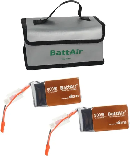 ISDT 7.4 V Smart Lipo Battery 2S 900 mAh 30C BattAir RC Car Battery with XT-60 Plug Hobby Batteries with Lipo Bag for RC Aeroplane Helicopter