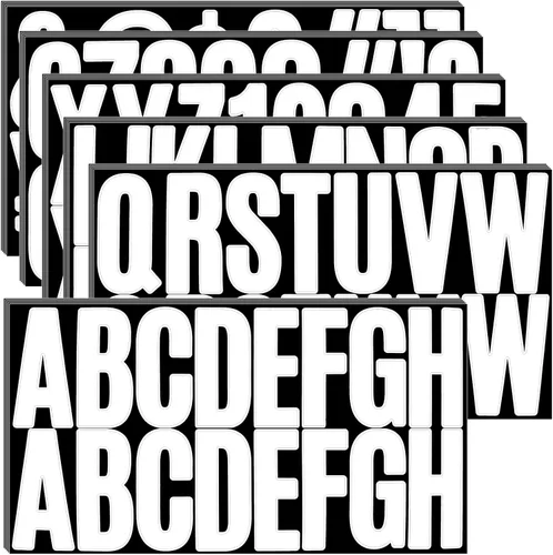 Vista 10 de Bemeol 500 piezas de 30 hojas de calcomanías grandes de letras del alfabeto de 2.5 pulgadas, letras autoadhesivas para tablón de anuncios, buzón