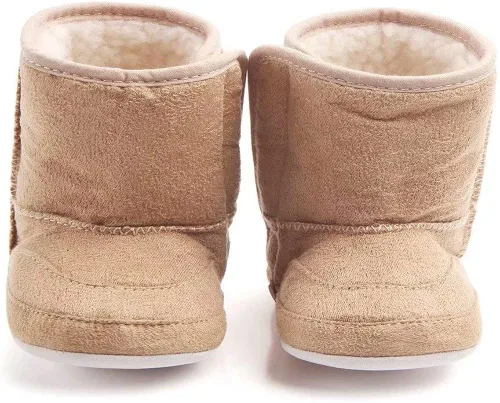 Vista 7 de LIVEBOX Prewalker Botas de invierno para bebés y niñas con suela antideslizante suave de alta calidad