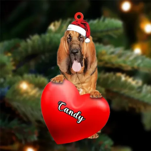 Vista 32 de Amantes de los perros de Navidad, corazón de perro de Navidad disponible para muchos perros Malamute de Alaska, adorno de Navidad, adorno