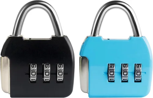 Vista 11 de Cerradura de combinación pequeña, candado de combinación de 3 dígitos, cerraduras de equipaje de viaje, cerradura combinada con código para maleta