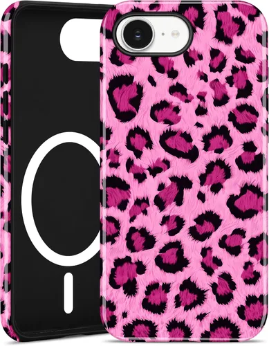 Vista 101 de Jusy Compatible with MagSafe Brown Tortoise Shell Print Phone Case for iPhone 7/8/SE, Amber Trendy Luxury Magnetic Soft TPU and Hard PC Protective