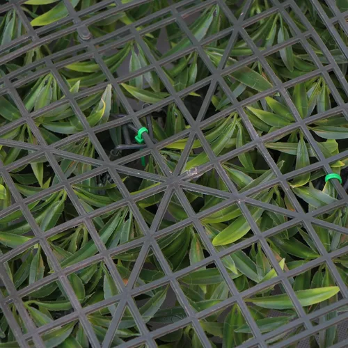 Vista 7 de ULAND Paneles de pared de plantas artificiales, 1 pieza de 40 x 40 pulgadas, decoración de fondo de pared de césped verde, hojas de hiedra