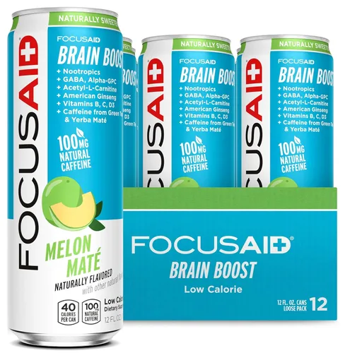 Vista 10 de LIFEAID FOCUSAID Bebida con fórmula Energy con nootrópicos para energía cerebral: Alfa-GPC, GABA, complejo B, yerba mate/té verde, 100% limpia, 100