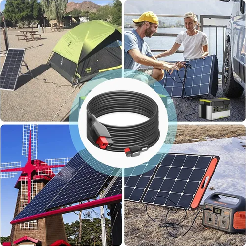 Vista 7 de Cable de extensión Goal Zero de 20 pies, conector Anderson de 14 AWG, conecta Jackery SolarSaga 100W, Nomad/Boulder 200, panel solar Ranger 300 a GZ