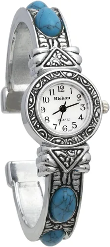 Vista 3 de Blekon Stone Studded Watch for Women, 22mm Case Japanese Quartz Movement and Large Cuff Bangle, Best Fits Wrists Measuring 7-8 inches