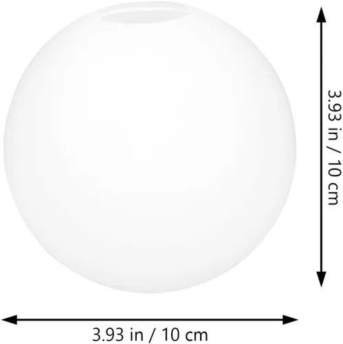 Vista 2 de Vaguelly Sombras de lámpara de globo blanco con apertura superior sin cuello, cubierta de lámpara de bola redonda para apliques de pared