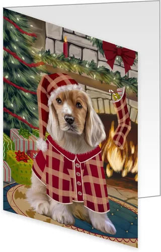 Vista 39 de Holly Jolly Holidays Cocker Spaniel Dog Greeting Cards - Adorable Pets Invitation Cards with Envelopes - Pet Artwork Christmas Greeting Cards
