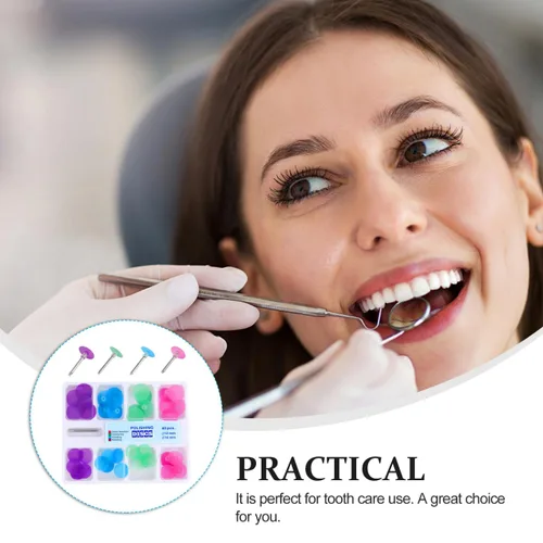 Vista 4 de 1 caja de suministros discos de pulido de discos de odontología kit surtido herramienta de pulido dental Material Herramientas polaco con vástago