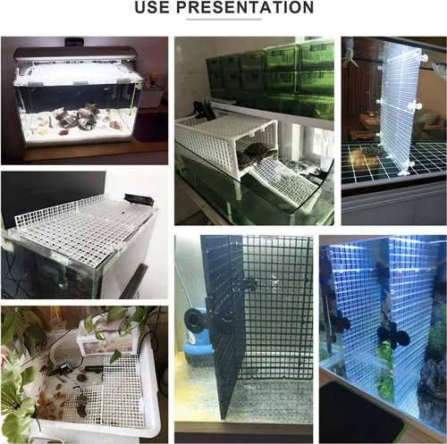 Vista 2 de Create idea Separador de panel de división para acuario, separador de panel de división para acuario, reproducción mixta transparente para mantener