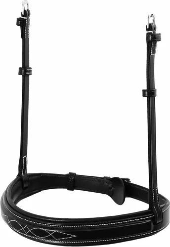 Vista 4 de Exion - Brida de cazador acolchada suave con riendas forradas de goma de cuero con tope de mano, brida inglesa cazador para caballos Brida inglesa