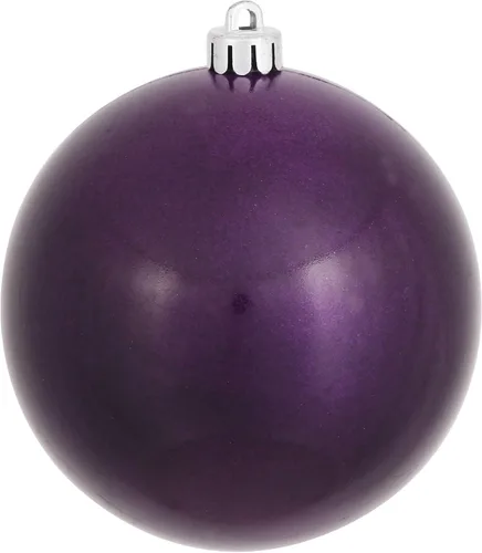 Vista 11 de Vickerman Adorno de bola de caramelo azul bebé de 4 pulgadas, 6 por bolsa