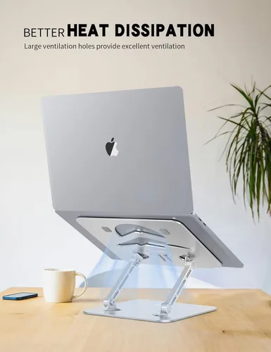 Vista 4 de Soporte ajustable para laptop para escritorio, elevador plegable para laptop, soporte portátil compatible con MacBook, Lenovo, HP y todas