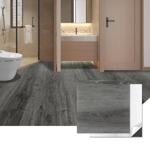 Vista 11 de Art3d Azulejos de vinilo para pegar y desprender 30 unidades 30 x 30 cm, Suelos autoadhesivos impermeables con aspecto de tablones de madera