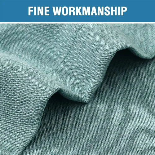 Vista 6 de H.VERSAILTEX - Cortinas para puerta francesa de textura de lino, cortinas opacas para ventana de cocina, impermeables, 26x40 pulgadas