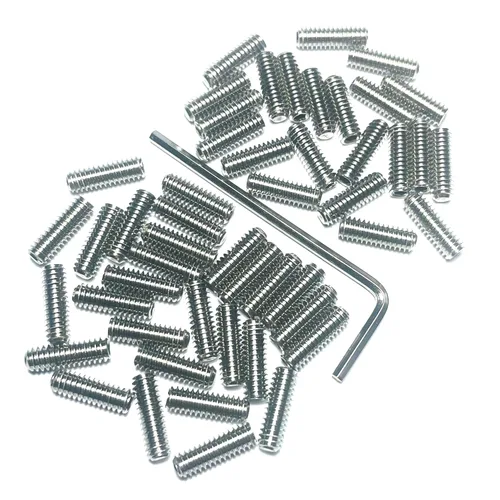 Vista 6 de Juego de 50 tornillos de fijación 8-32 x 1/2 pulgada de acero inoxidable 304 con cabeza Allen hexagonal y cavidad hexagonal, con llave Allen