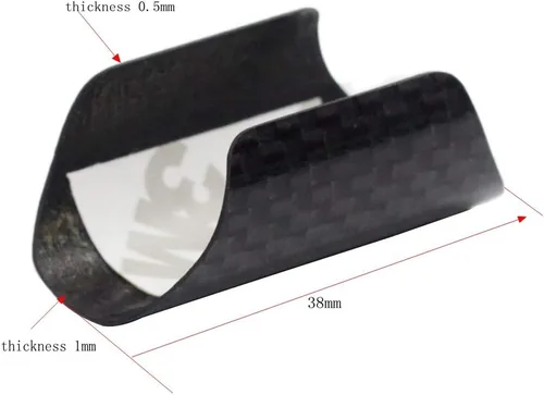 Vista 6 de Trigo Protector de carbono para marco trasero Brompton, protector de horquilla trasera Junta de parche protector de carbono Accesorios de bicicleta