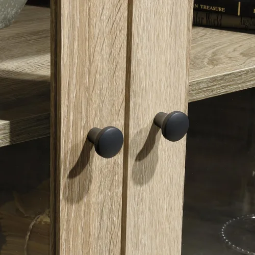 Vista 4 de Sauder 420035 North Avenue vitrina, para televisores de hasta 32 pulgadas, acabado en roble charter