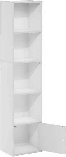 Vista 291 de Furinno - Estantería de cubos de 5 niveles serie Luder para libros y almacenamiento, color roble francés