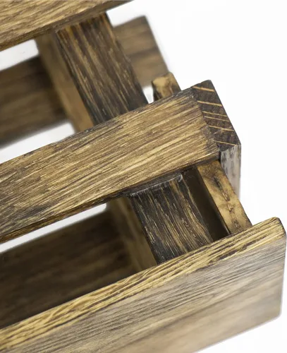 Vista 9 de Consdan Servilletero de madera, adecuado para cocina, restaurante, bar, oficina, fiestas, decoración del hogar (roble antiguo)