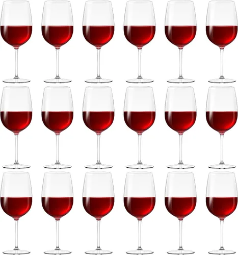 Vista 8 de Juego de 12 copas de vino acrílicas irrompibles con tallo, copas de vino de plástico de 19 onzas, copas de vino reutilizables para beber al aire