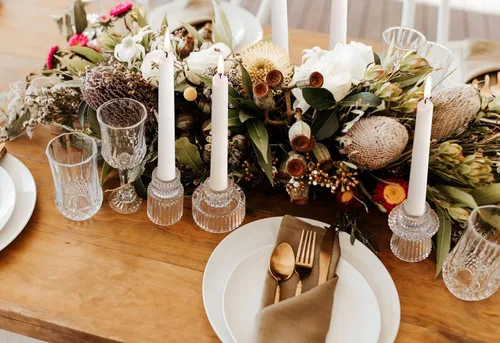 Vista 5 de Vixdonos Portavelas de Vidrio Portavelas de Velas de Té para Centros de Mesa, Decoración de Bodas y Fiestas de Cena (3 Piezas, Transparente)