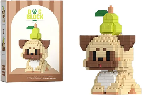 Mini bloques de construcción para perros, bloques de construcción de perros para adultos, principiantes, regalos de fiesta, regalo, 368 piezas (puro)