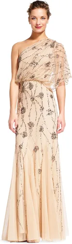 Vista 3 de Adrianna Papell Women's One Shoulder Beaded Dress