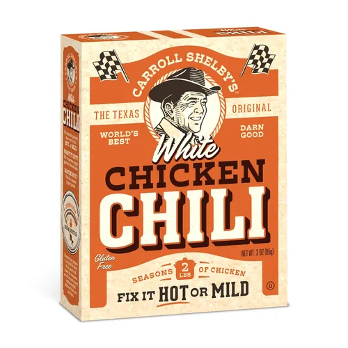 Carroll Shelby's Original Texas Brand White Chicken Chili Kit 3oz Box (Pack of 1)